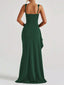 “Vera” Satin Slit Gown