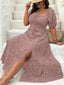 Lily" Puff Sleeve Floral Dress