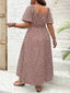 Lily" Puff Sleeve Floral Dress