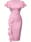 💃 “Lillian” Ruffle Midi Dress