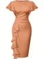 💃 “Lillian” Ruffle Midi Dress