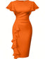 💃 “Lillian” Ruffle Midi Dress