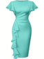 💃 “Lillian” Ruffle Midi Dress
