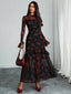 "Elaris" Sheer Sleeve Tiered Maxi Dress
