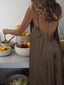 CoastalEase™ Backless Flowy Maxi Dress