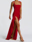 “Vera” Satin Slit Gown