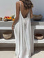 CoastalEase™ Backless Flowy Maxi Dress