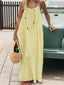 CoastalEase™ Backless Flowy Maxi Dress