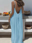 CoastalEase™ Backless Flowy Maxi Dress