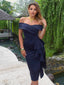 "Valentina" Off-Shoulder Peplum Bodycon Dress