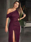 "Naya" One-Shoulder Ruched Midi Dress