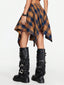 Rebelyn | Asymmetrical Plaid Festival Skirt