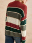 "Marin" Retro Stripe Pullover