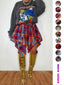 Taryn | Asymmetrical Plaid Grunge Skirt