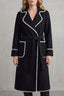 Serafelle – Contrast trim – Longline belted coat