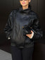 "Dani" Oversized Faux Leather Bomber