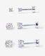 “Nova” Flat Back Stud Earrings