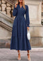 Nivoura | Long Sleeve Maxi Dress with Pockets