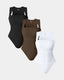 The "Stef" Ribbed Bodysuit Trio