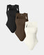 The "Stef" Ribbed Bodysuit Trio