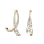 Lunarei – Curved Crystal Drop Earrings