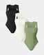 The "Stef" Ribbed Bodysuit Trio