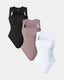 The "Stef" Ribbed Bodysuit Trio