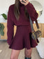 Aria | Cozy Knit Two-Piece Sweater &amp; Skirt Set