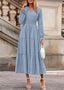Nivoura | Long Sleeve Maxi Dress with Pockets