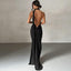 "Carmen" One-Shoulder Draped Gown