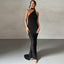 "Carmen" One-Shoulder Draped Gown