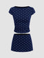 The “Phoebe” Polka Dot Crop Top & Mini Skirt Set
