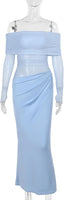 "Reva" Asymmetric Cutout Maxi Dress