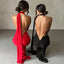 "Carmen" One-Shoulder Draped Gown