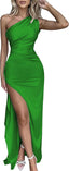 The "Isla" One-Shoulder Slit Maxi Dress