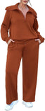 Ariana | Cozy Zip-Up Knit Sweater & High-Waist Pant Set