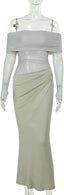 "Reva" Asymmetric Cutout Maxi Dress