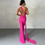 "Carmen" One-Shoulder Draped Gown