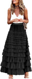 🌸 Rylie | Ruffle Romance Tiered Tulle Maxi Skirt