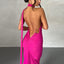 "Carmen" One-Shoulder Draped Gown