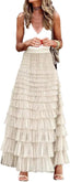 🌸 Rylie | Ruffle Romance Tiered Tulle Maxi Skirt