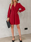 Veloria | A-Line Ruffle Sleeve V-Neck Mini Dress