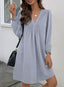 Veloria | A-Line Ruffle Sleeve V-Neck Mini Dress