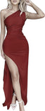 The "Isla" One-Shoulder Slit Maxi Dress