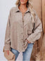 "Hollis" Corduroy Boyfriend Shirt