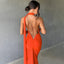 "Carmen" One-Shoulder Draped Gown