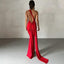"Carmen" One-Shoulder Draped Gown