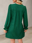 Veloria | A-Line Ruffle Sleeve V-Neck Mini Dress