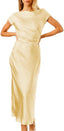 "Helena" Satin Midi Dress