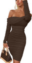"Zara" One-Shoulder Ruched Mini Dress